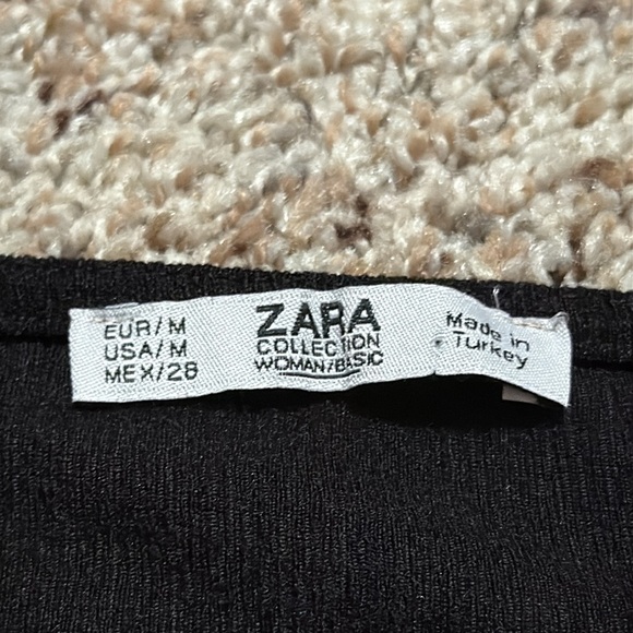 Zara Black Dolman Sleeve Twist Front Blouse - Picture 4 of 8